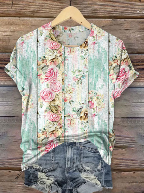 Western Art Print T-shirt