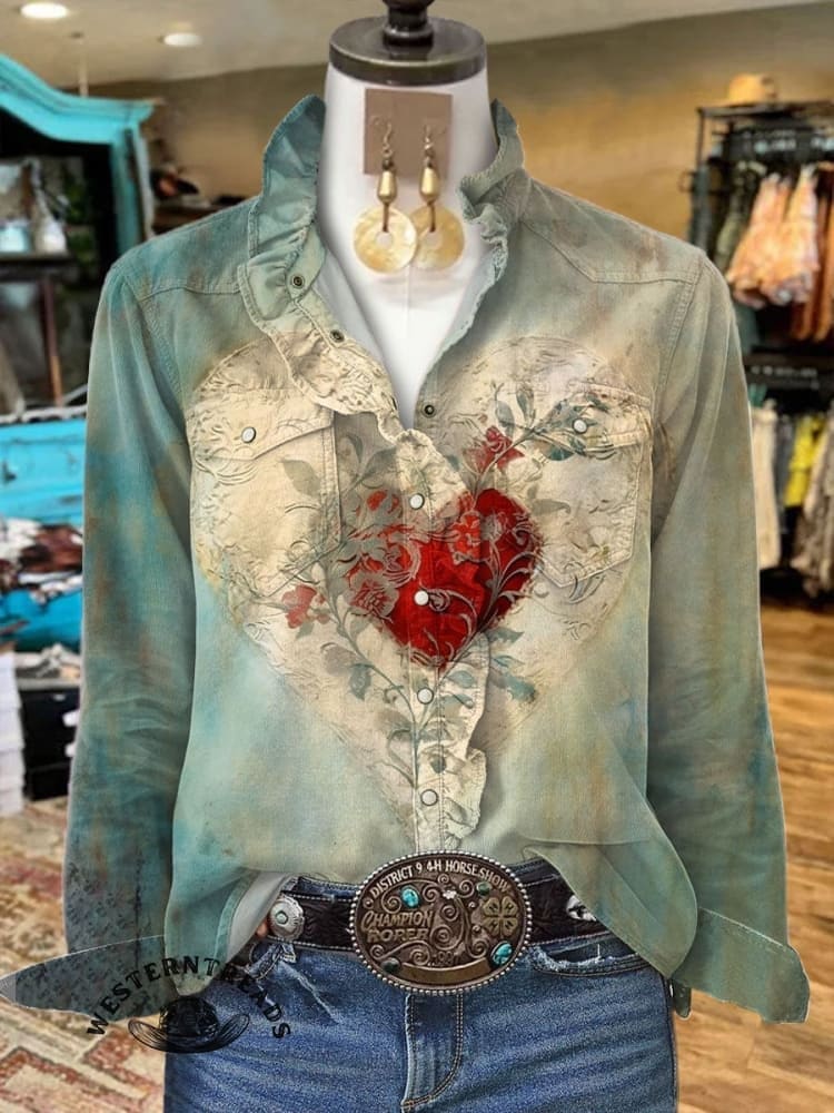 Vintage Print CasualSweatshirt