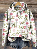 Vintage Art Print Casual Hoodie Sweatshirt