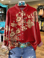 Vintage Flower Art Print T-shirt