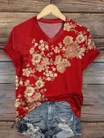 Vintage Flower Art Print T-shirt