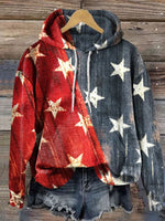 Vintage America Flag Art Print T-shirt