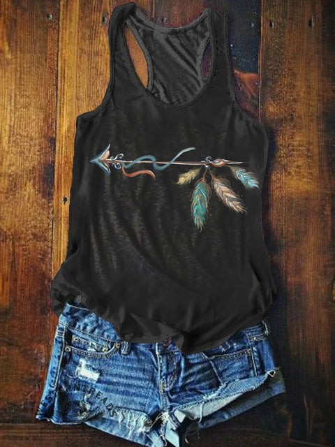 Women's Western Art Print Tank Top