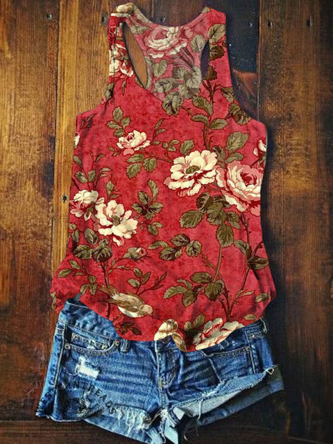 Women's Western Art Print Tank Top