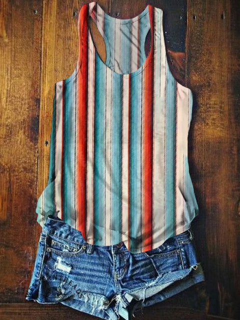 Women's Western Art Print Tank Top