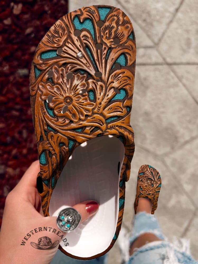 Vintage Art Print Casual Hole Slippers