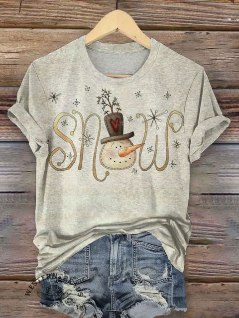 Retro Christmas Art Print T-shirt