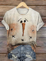 Vintage Snowman Art Print T-shirt