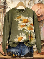 Women's Vintage Art V-neck Casual T-Shirt