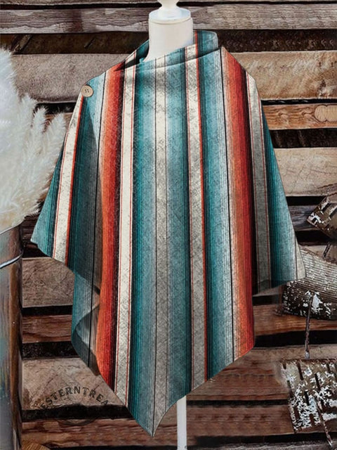 Women's Western Print Casual Cape