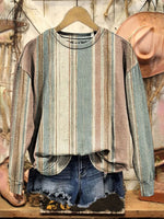 Vintage Art Print Casual Cotton Sweatshirt