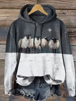 Vintage Art Print Casual Cotton Sweatshirt