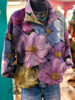 Vintage Art Casual Long Sleeve Zip Sweatshirt