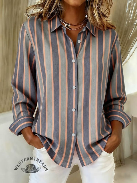 Women's Art Print Casual Cotton Shirt