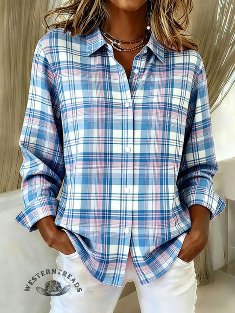 Women's Art Print Casual Cotton Shirt