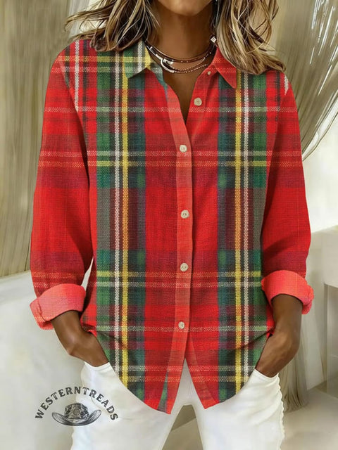 Women's Art Print Casual Cotton Shirt