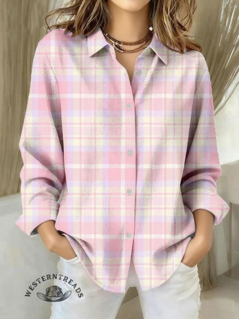 Women's Art Print Casual Cotton Shirt