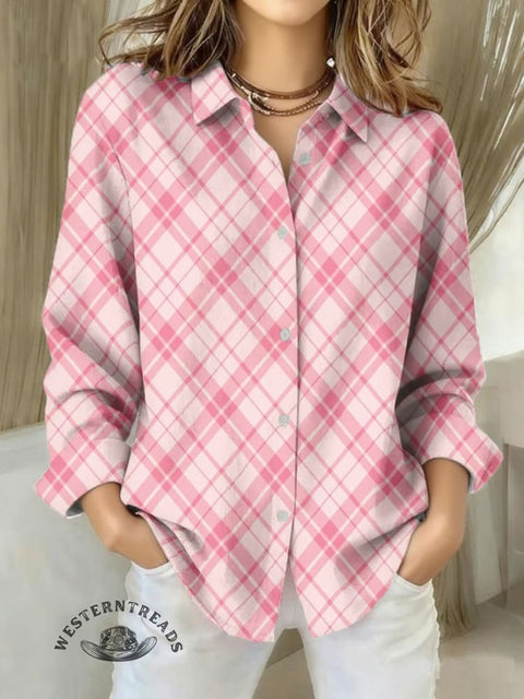 Women's Art Print Casual Cotton Shirt
