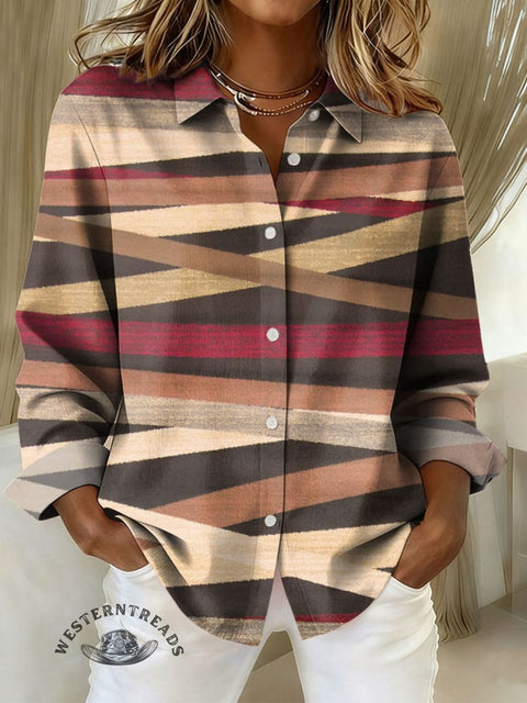 Women's Art Print Casual Cotton Shirt