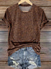 ?Limited Time Discount?Classic West Print Leather Texture Patterns T-shirt