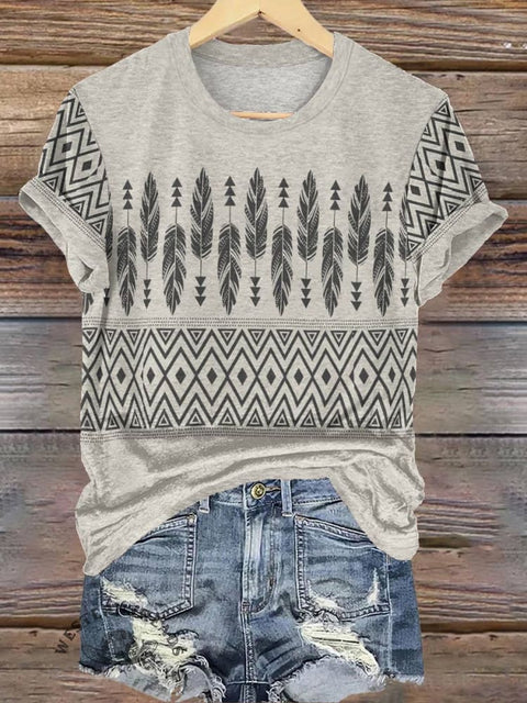 Geometric Ethnic West T-shirt