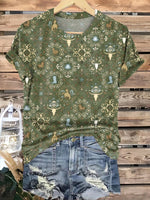 Green West Print T-shirt