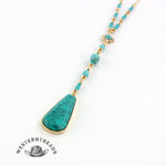 Classic Turquoise Long Beaded Necklace