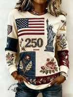 Women's 250th Anniversary Banner Floral Print Sweatshirt