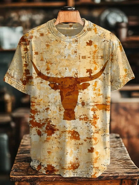 Cow Skull Print T-shirt