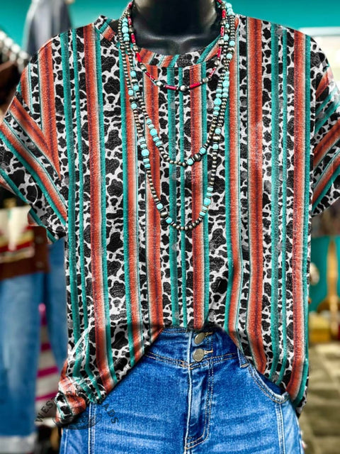 Classic West Stripes Print T-shirt