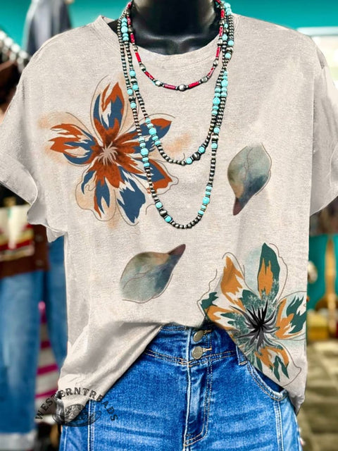 Flower Art Print T-shirt