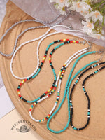 Bohemian Colorful Beaded Necklace Set