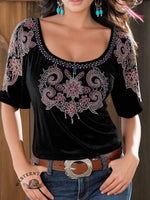 Retro Square Neck T-shirt