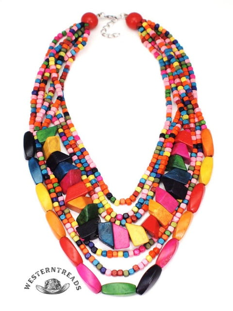 Bohemian Multi-layered Beaded Long Necklace