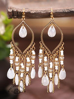 Vintage water drop bohemian chain earrings
