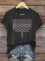 Boot Stitch Print T-shirt