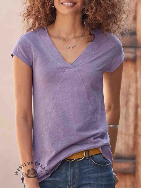 Women's V-neck Casual T-Shirt