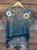 Vintage Floral Print T-shirt