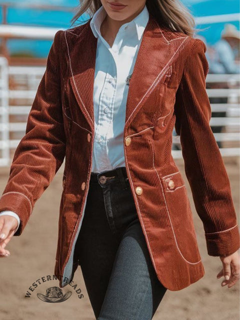 Women's Corduroy Casual Casual Jacket