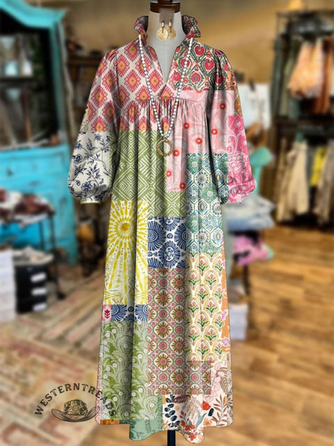 Women's Floral Print Cotton Dress