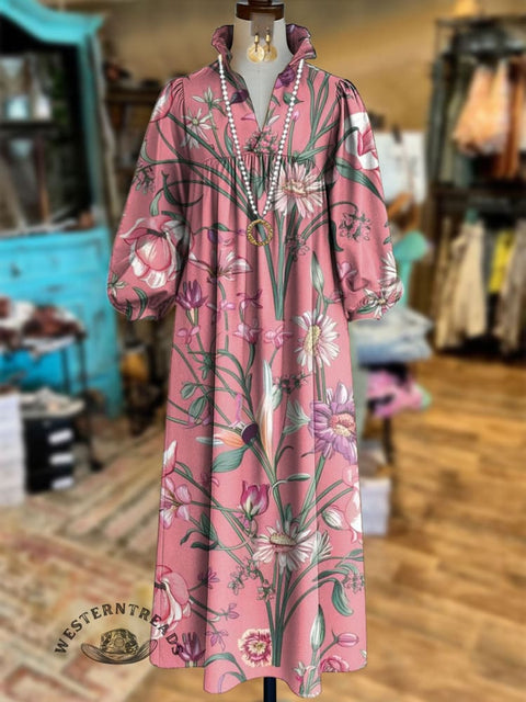Women's Floral Print Cotton Dress