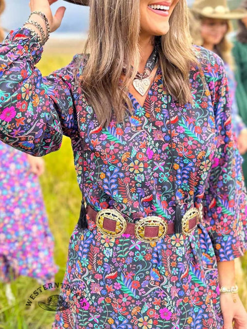 Women's Floral Print Cotton Dress