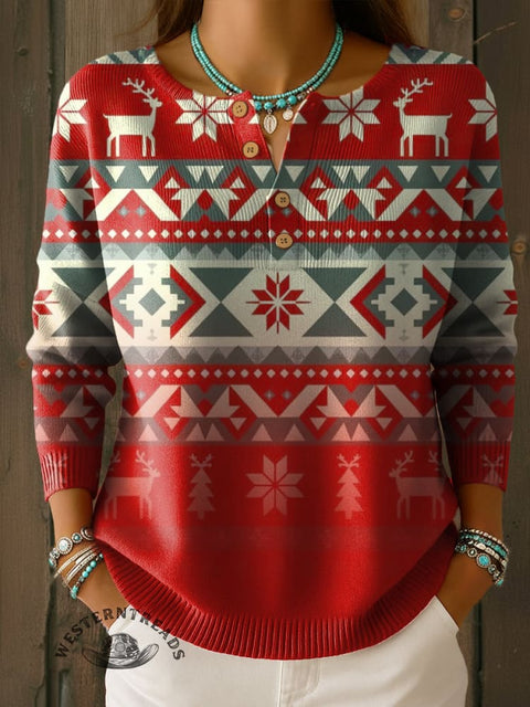 Christmas Print Sweater