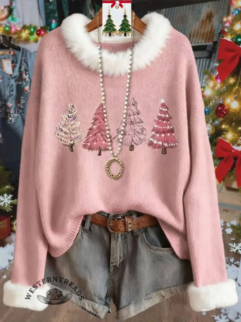 Women's Christmas Print Print Knit Pullover Sweater
