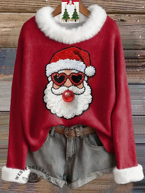 Women's Christmas Print Print Knit Pullover Sweater