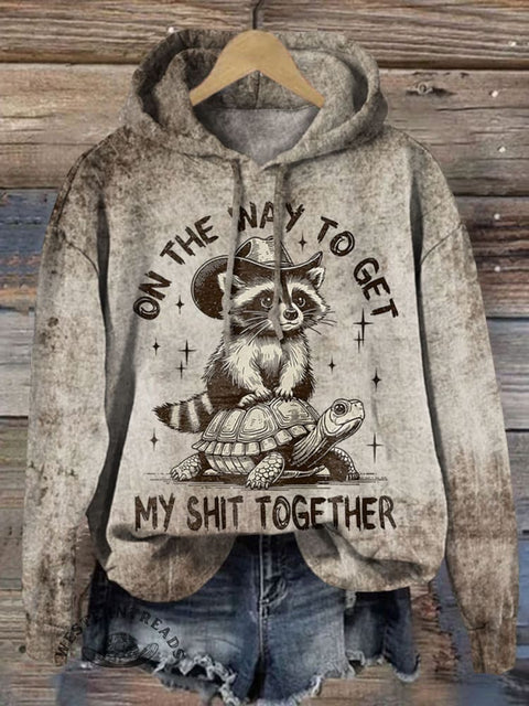 On The Way To Get  Print Casual Sweatshirt