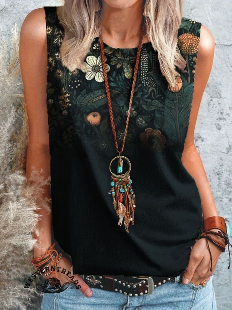 🔥Hot Sale🔥Flowers Art Print Casual Short Sleeve T-shirt