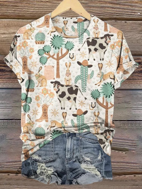 Women's Bohemian Western Print Casual Top