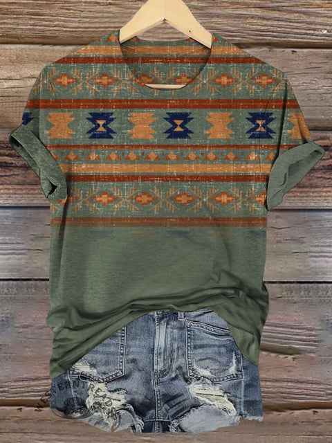 Women's Aztec Printed Casual Top
