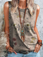 🔥Hot Sale🔥Women's Retro Floral Print Casual Top